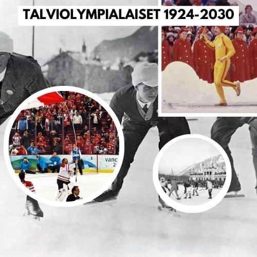 kuvia talviolympialaisista vuosien saatossa
